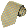 Mustard-Vanilla-Stone-Sky Blue Floral Stripe Tie - Tie, bowtie, pocket square  | Kissties