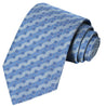 Light-Sapphire-Royal Blue-Stone Floral Stripe Tie - Tie, bowtie, pocket square  | Kissties