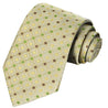 Lime-Pineapple Yellow-Bone White-Brown Floral Tie - Tie, bowtie, pocket square  | Kissties