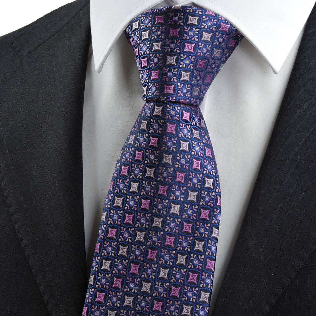 Purple-Pink Antique Bohemian Floral Tie - Tie, bowtie, pocket square  | Kissties