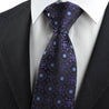 Purple-Azure Bohemian Floral Tie - Tie, bowtie, pocket square  | Kissties