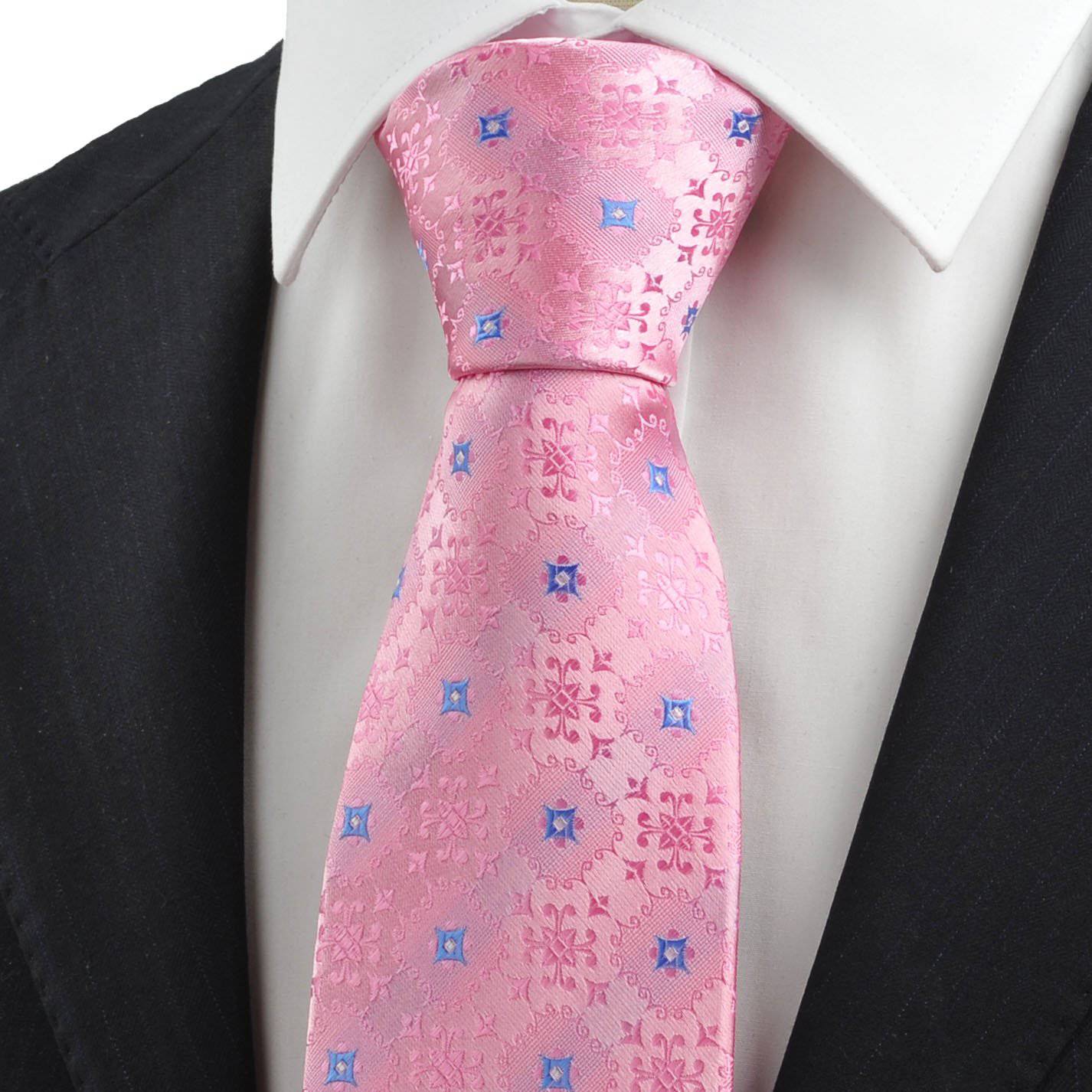 Coral-Azure Bohemian Floral Tie - Tie, bowtie, pocket square  | Kissties