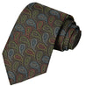 Peanut-Light Cyan-Sky Blue-Yellow Green-Chocolate Paisley Tie - Tie, bowtie, pocket square  | Kissties