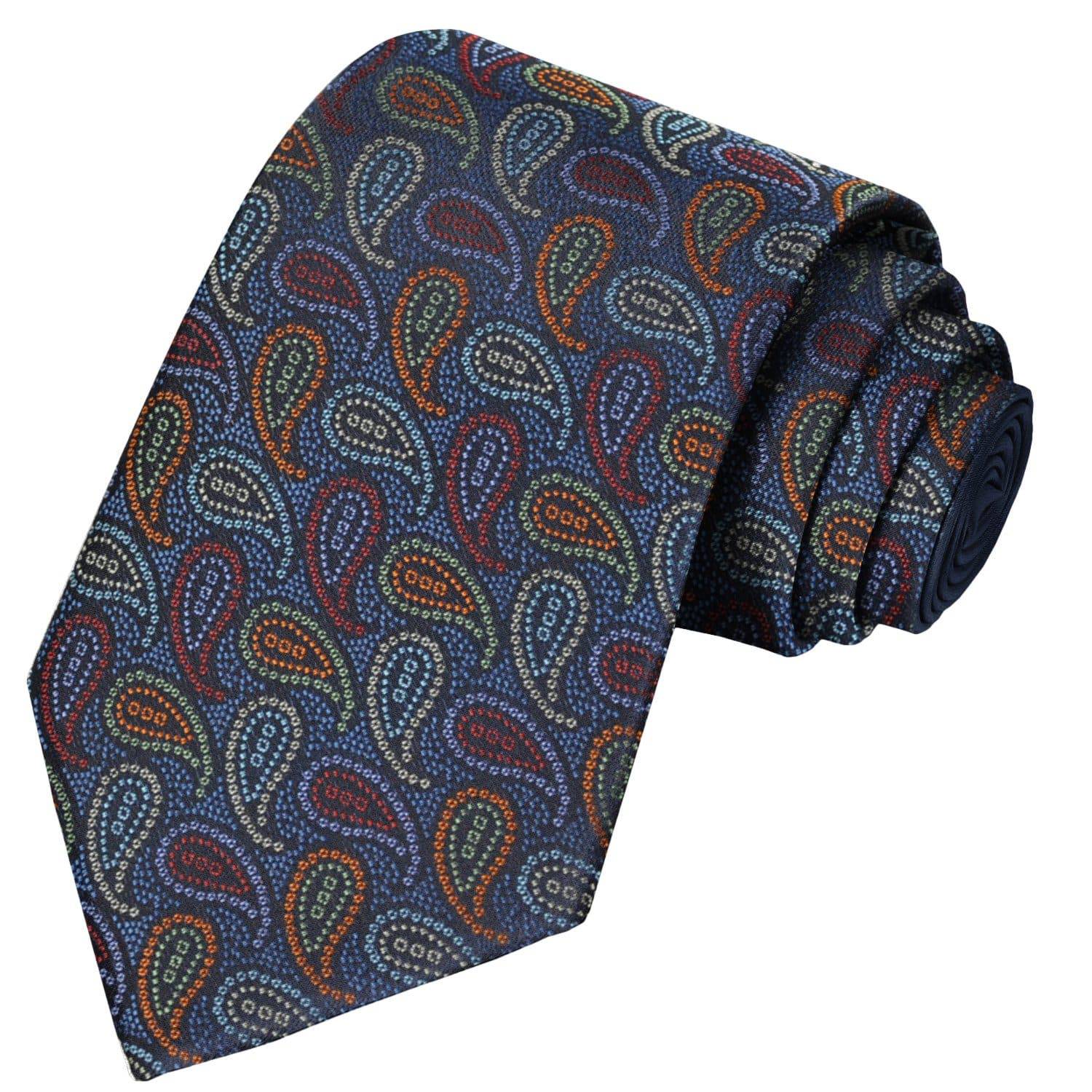 Azure-Electric-Federal Blue-Lime-Royal Purple-Red Paisley Tie - Tie, bowtie, pocket square  | Kissties