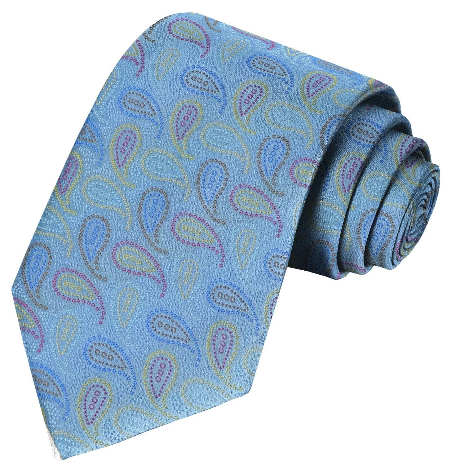 Maya-Celeste-Brandeis Blue-Pineapple-Dizon-Purple Paisley Tie - Tie, bowtie, pocket square  | Kissties