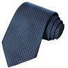 Electric Blue-Black-Linen White-Blue Checkered Tie - Tie, bowtie, pocket square  | Kissties