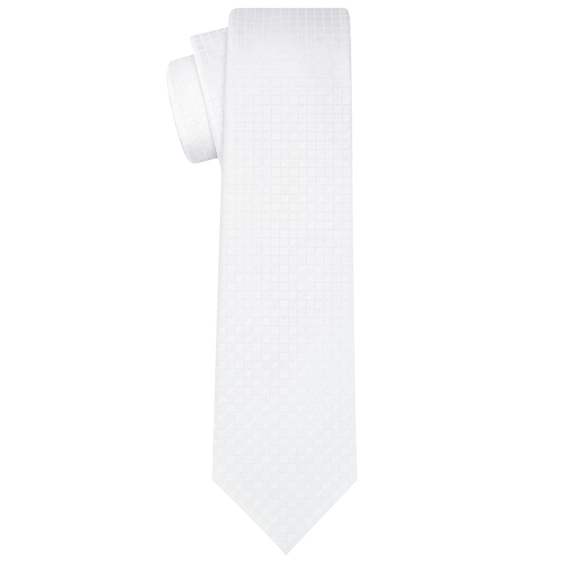 White Checkered Tie - Tie, bowtie, pocket square  | Kissties