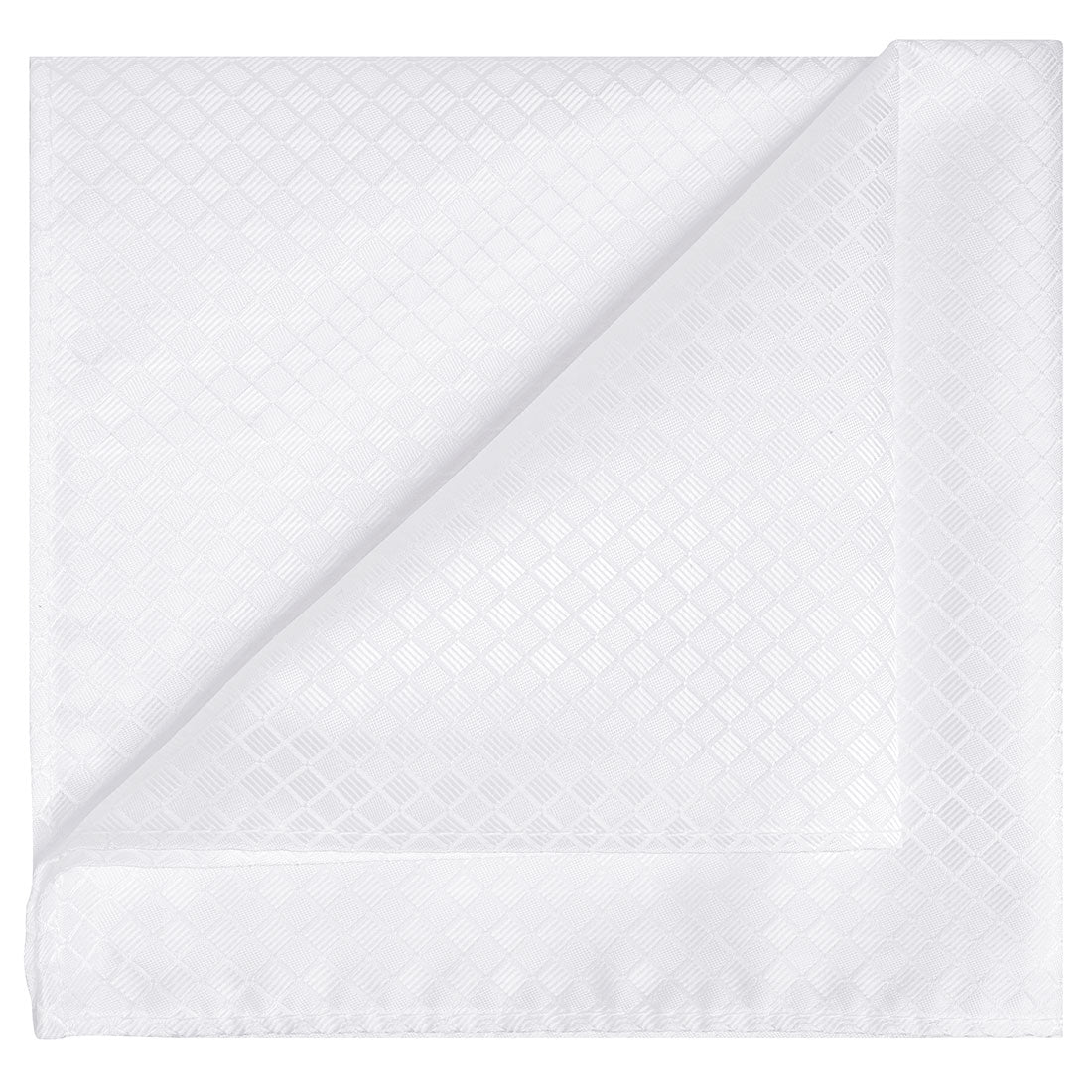 White Checkered Pocket Square - Tie, bowtie, pocket square  | Kissties