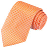 Orange Checkered Tie - Tie, bowtie, pocket square  | Kissties