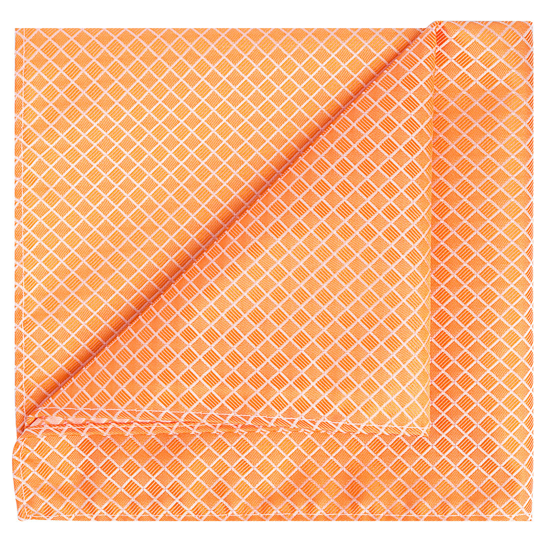 Orange Checkered Pocket Square - Tie, bowtie, pocket square  | Kissties