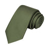 Olive Satin Tie - Tie, bowtie, pocket square  | Kissties