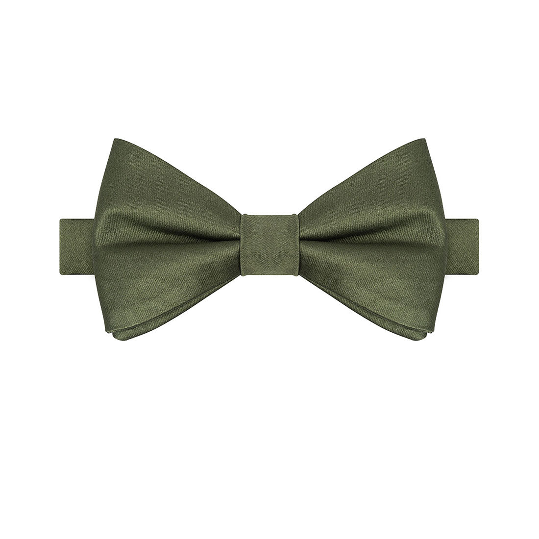 Olive Satin Bowtie - Tie, bowtie, pocket square  | Kissties