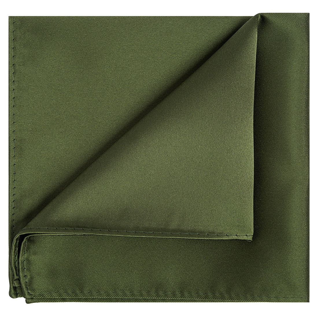 Olive Satin Pocket Square - Tie, bowtie, pocket square  | Kissties