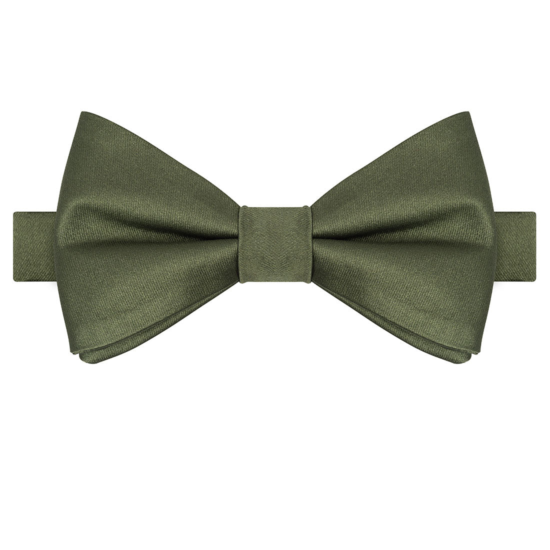 Olive Satin Bowtie - Tie, bowtie, pocket square  | Kissties
