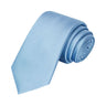 Sky Blue Satin Tie - Tie, bowtie, pocket square  | Kissties