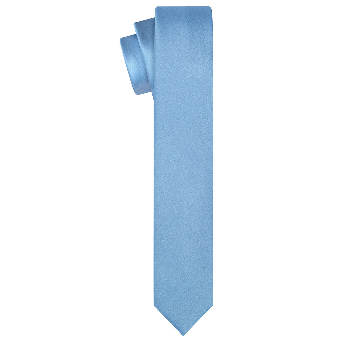 Sky Blue Satin Tie - Tie, bowtie, pocket square  | Kissties