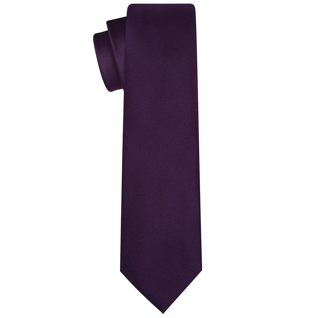 plum silk tie