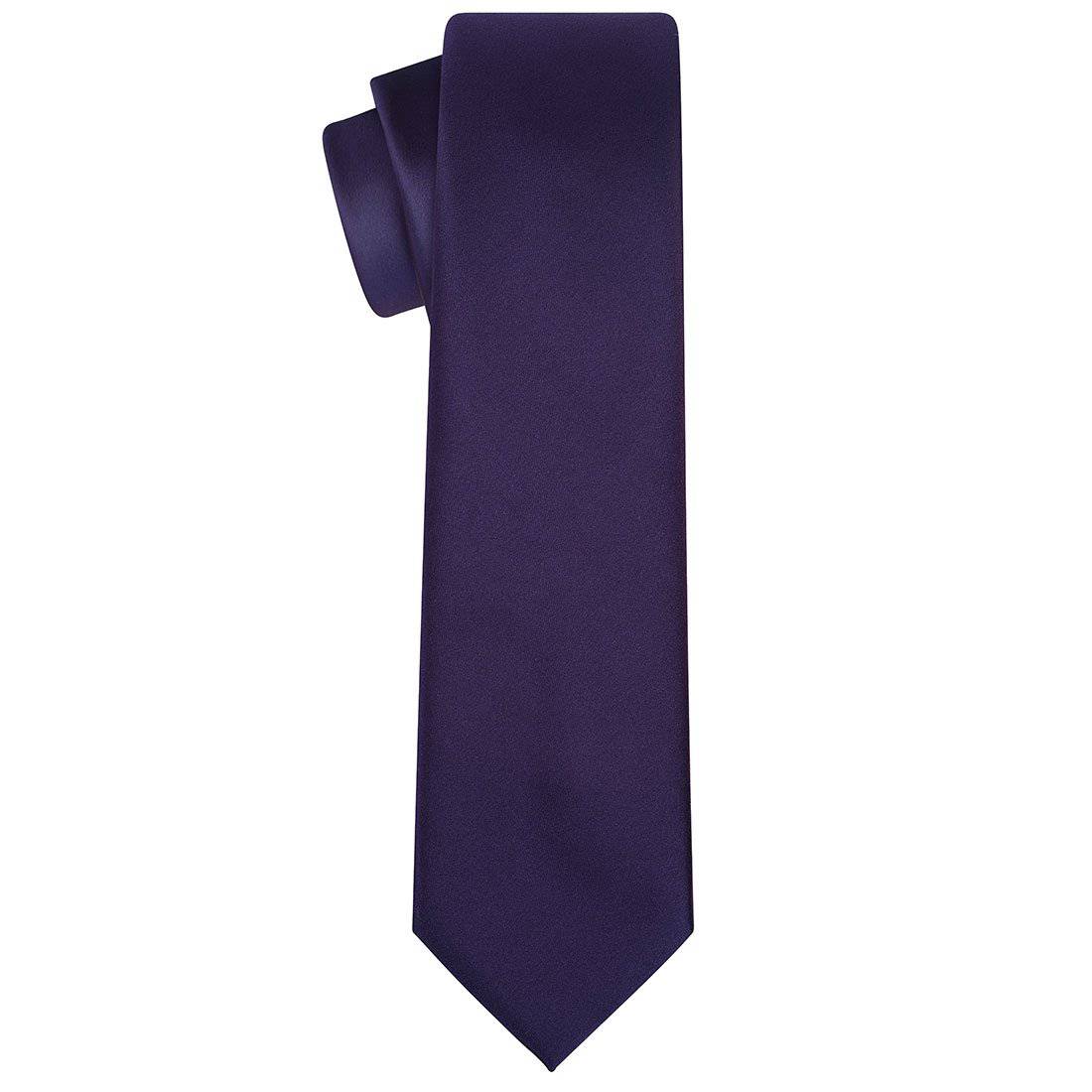 Purple Satin Tie - Tie, bowtie, pocket square  | Kissties