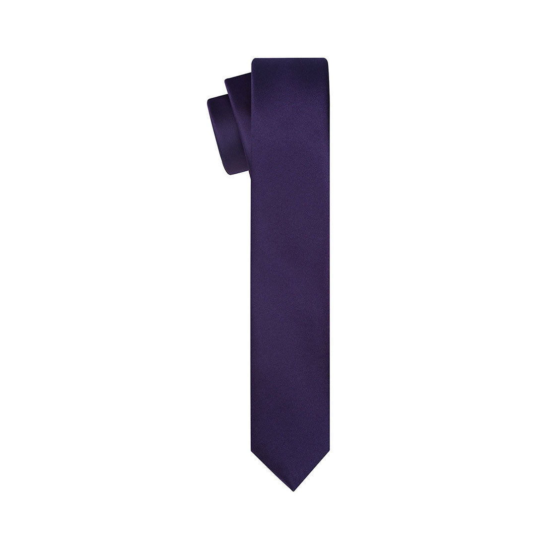 Purple Satin Tie - Tie, bowtie, pocket square  | Kissties