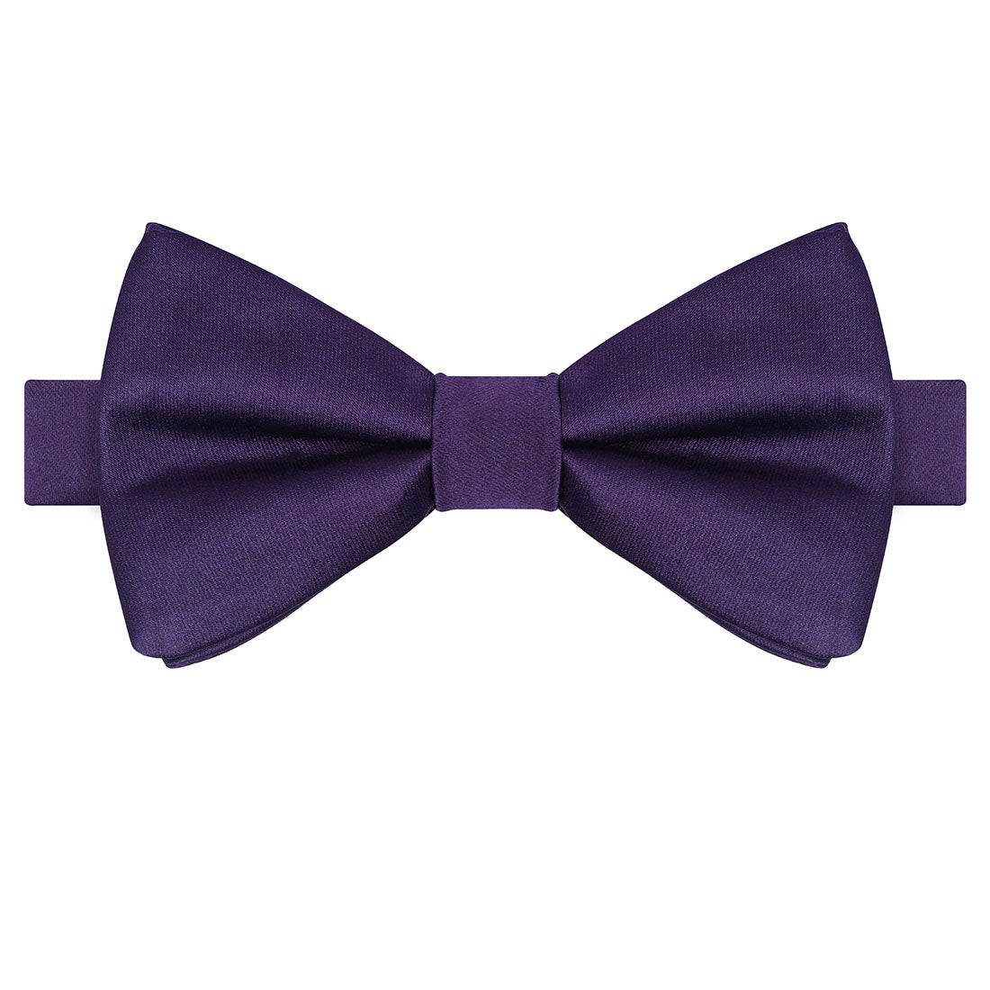 Purple Satin Bow Tie - Tie, bowtie, pocket square  | Kissties