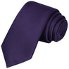 Purple Satin Tie - Tie, bowtie, pocket square  | Kissties