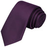 Plum Satin Tie - Tie, bowtie, pocket square  | Kissties