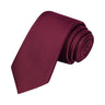 Burgundy Satin Tie - Tie, bowtie, pocket square  | Kissties