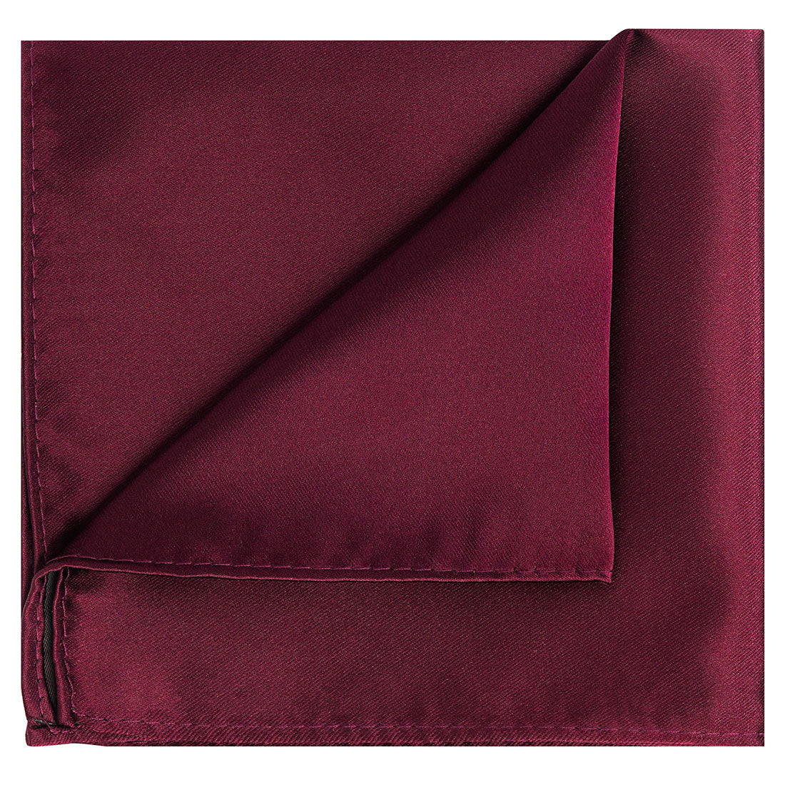 Burgundy Satin Pocket Square - Tie, bowtie, pocket square  | Kissties