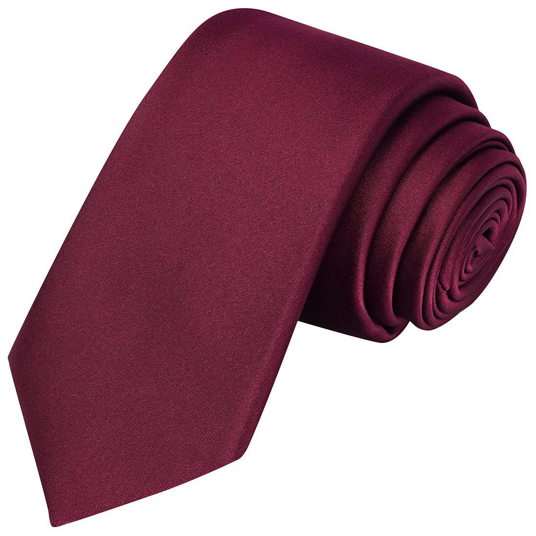 Burgundy Satin Tie - Tie, bowtie, pocket square  | Kissties