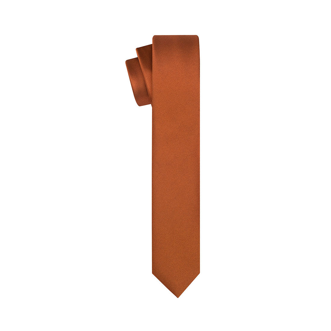 Copper Brown Satin Tie - Tie, bowtie, pocket square  | Kissties