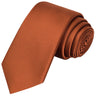 Copper Brown Satin Tie - Tie, bowtie, pocket square  | Kissties