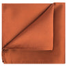 Copper Brown Satin Pocket Square - Tie, bowtie, pocket square  | Kissties