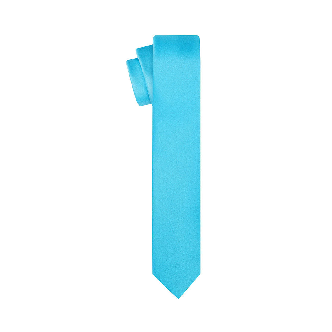 Turquoise Blue Satin Tie - Tie, bowtie, pocket square  | Kissties