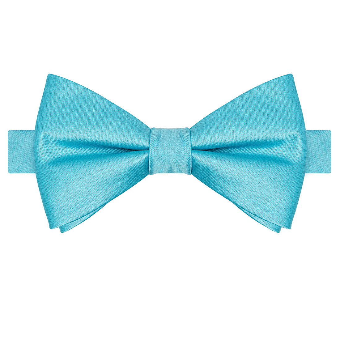 Turquoise Blue Satin Bowtie - Tie, bowtie, pocket square  | Kissties