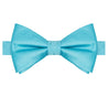 Turquoise Blue Satin Bowtie - Tie, bowtie, pocket square  | Kissties