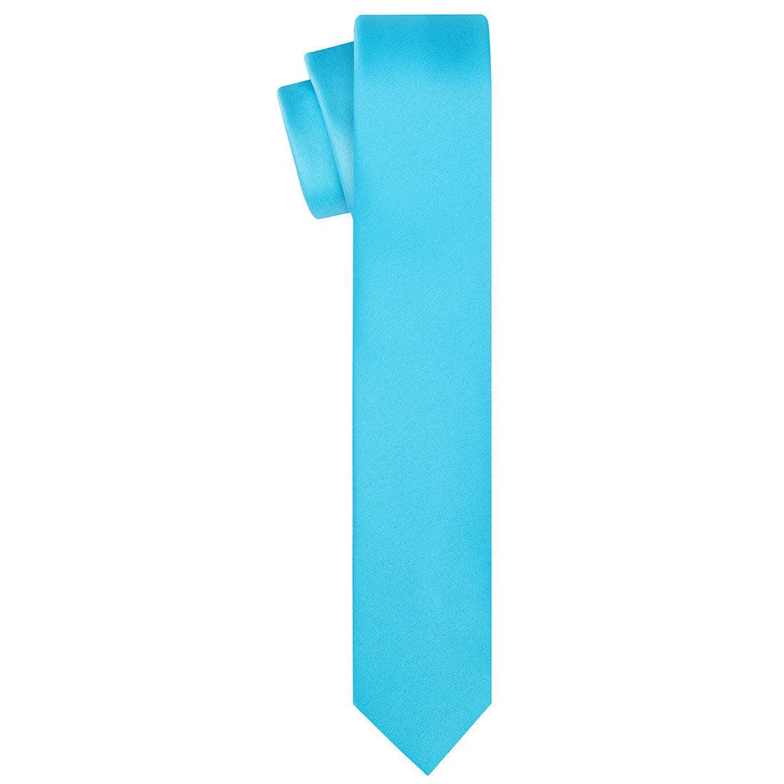 Turquoise Blue Satin Tie - Tie, bowtie, pocket square  | Kissties