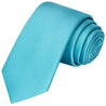 Turquoise Blue Satin Tie - Tie, bowtie, pocket square  | Kissties