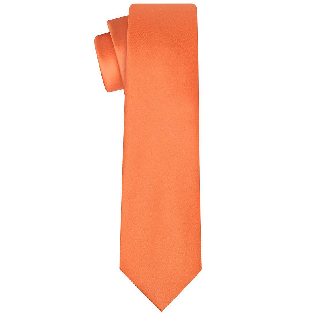Orange Silk Tie - Tie, bowtie, pocket square  | Kissties
