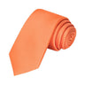 Orange Satin Tie - Tie, bowtie, pocket square  | Kissties