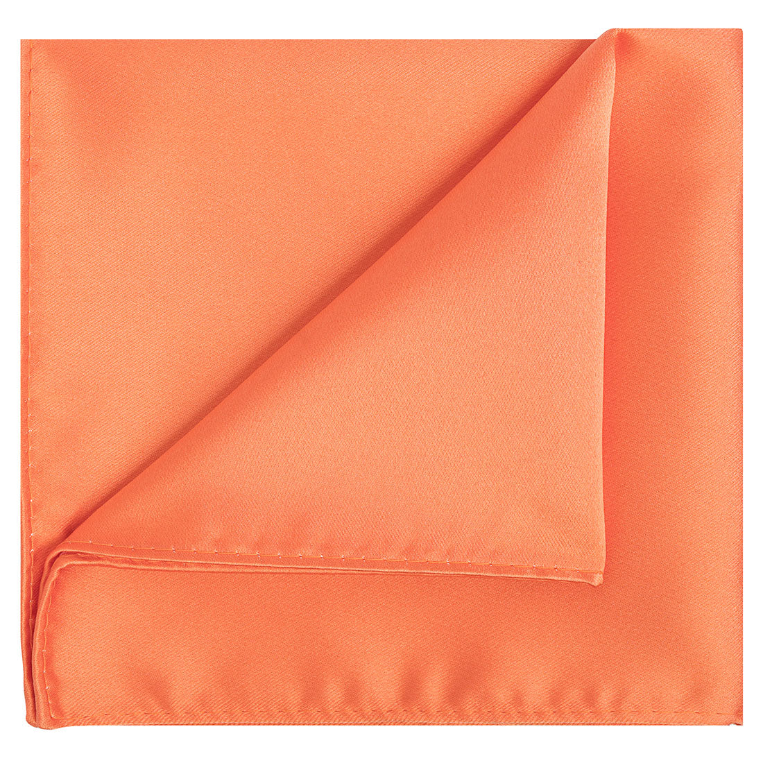 Orange Satin Pocket Square - Tie, bowtie, pocket square  | Kissties