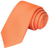 Orange Satin Tie - Tie, bowtie, pocket square  | Kissties
