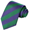 Office Green-Indigo Striped Tie - Tie, bowtie, pocket square  | Kissties