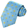 Baby Blue-White-Azure-Butter Yellow Floral Tie - Tie, bowtie, pocket square  | Kissties