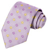 White-Tuscan Sun-Periwinkle-Orchid Purple Floral Tie - Tie, bowtie, pocket square  | Kissties
