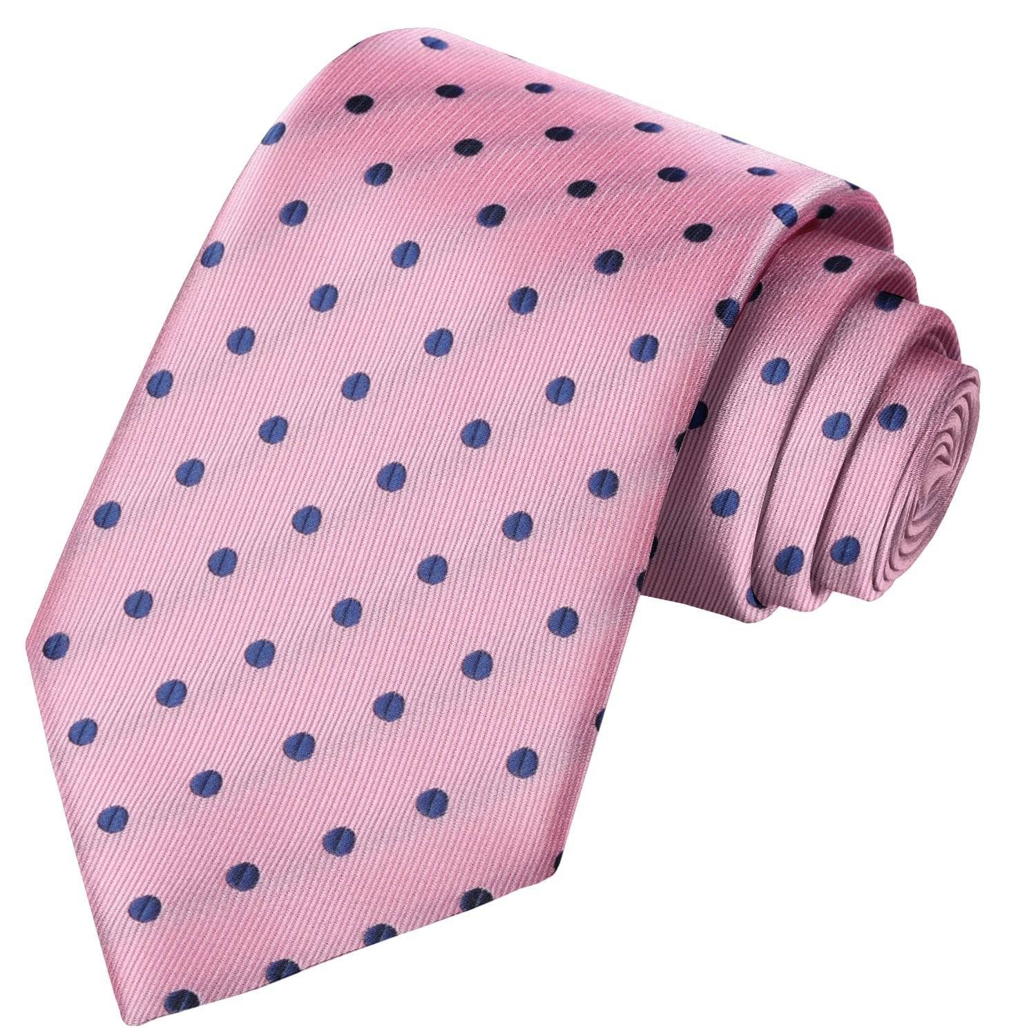 Zapphire on Carnation Polka Dot Tie - Tie, bowtie, pocket square  | Kissties