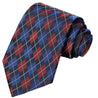 Suede-Hale-Navy Blue-Crimson Red Checkered Tie - Tie, bowtie, pocket square  | Kissties