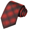 Vermillion-Sangria-Scarlet Red-Black Striped Tie - Tie, bowtie, pocket square  | Kissties
