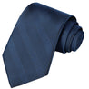 Azure Blue-Black Striped Tie - Tie, bowtie, pocket square  | Kissties