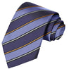 Haze-Medium Purple-White-Black-Fire Yellow Striped Tie - Tie, bowtie, pocket square  | Kissties