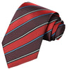 Rosso Corsa-Currant Red-White-Black-Dodger Blue Striped Tie - Tie, bowtie, pocket square  | Kissties